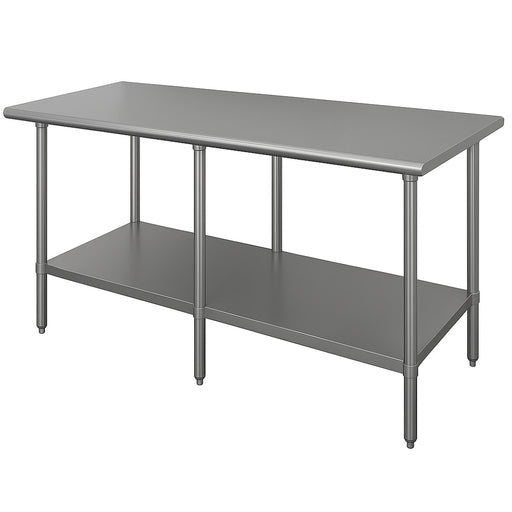 Advance Tabco MS-3612 144" 16 ga Work Table w/ Undershelf & 304 Series Stainless Flat Top-cityfoodequipment.com