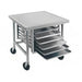 Advance Tabco MT-MG-303 36" Mixer Table w/ Galvanized Pan Slide Base, Mobile, 30"D-cityfoodequipment.com