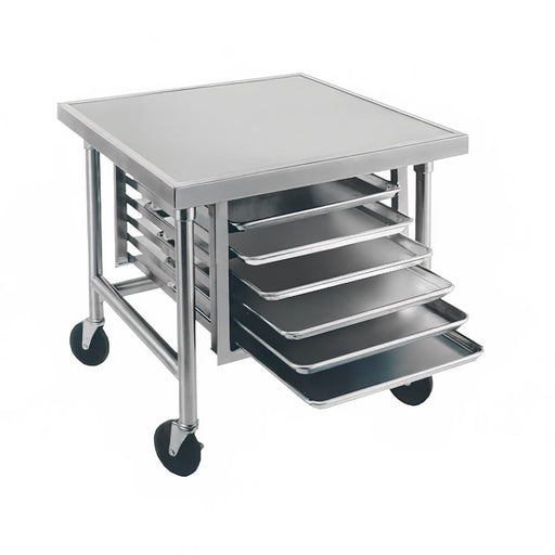 Advance Tabco MT-MS-300 30" Mixer Table w/ All Stainless Pan Slide Base, Mobile, 30"D-cityfoodequipment.com
