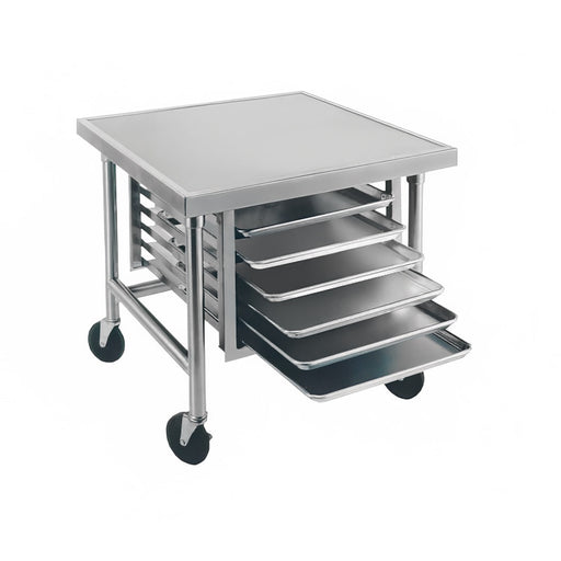 Advance Tabco MT-MS-303 36" Mixer Table w/ All Stainless Pan Slide Base, Mobile, 30"D-cityfoodequipment.com