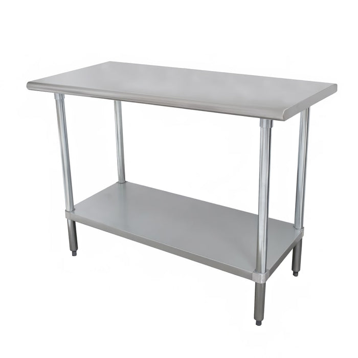 Advance Tabco MSLAG-365-X 60" 16 ga Work Table w/ Undershelf & 304 Series Stainless Flat Top-cityfoodequipment.com