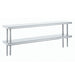 Advance Tabco ODS-15-144R 144" Old Style Table Mount Shelf - 2 Deck, Rear Turn Up, 15"L, 18 ga 430 Stainless-cityfoodequipment.com