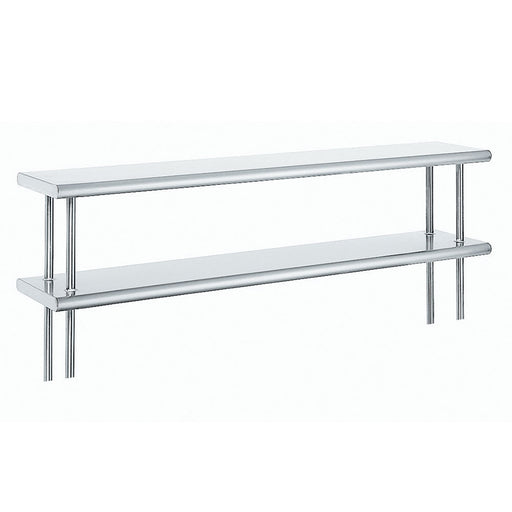 Advance Tabco ODS-15-60R 60" Old Style Table Mount Shelf - 2 Deck, Rear Turn Up, 15"L, 18 ga 430 Stainless-cityfoodequipment.com