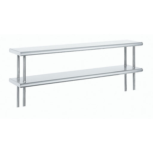 Advance Tabco ODS-15-96R 96" Old Style Table Mount Shelf - 2 Deck, Rear Turn Up, 15"L, 18 ga 430 Stainless-cityfoodequipment.com