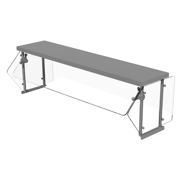 Advance Tabco NSG-15-4WELL 64 5/16" Self Service Sneeze Guard for Hot/Cold Tables - Stainless/Glass-cityfoodequipment.com