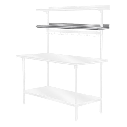 Advance Tabco PT-10R-144 144" Table Mount Shelf - 1 Deck, Rear-Mount, 10"L, Stainless-cityfoodequipment.com