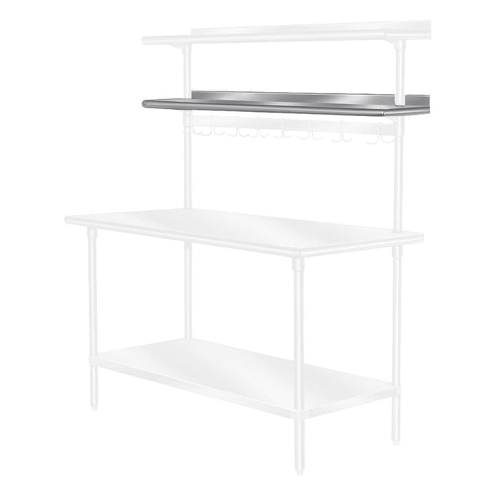 Advance Tabco PT-10R-144 144" Table Mount Shelf - 1 Deck, Rear-Mount, 10"L, Stainless-cityfoodequipment.com
