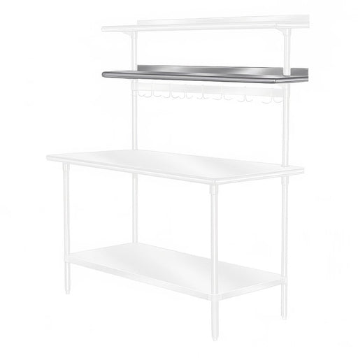 Advance Tabco PT-10R-48 48" Table Mount Shelf - 1 Deck, Rear-Mount, 10"L, Stainless-cityfoodequipment.com
