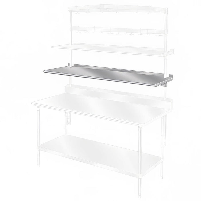 Advance Tabco PT-10S-72 72" Table Mount Shelf - 1 Deck, Splash-Mount, 10"L, Stainless-cityfoodequipment.com