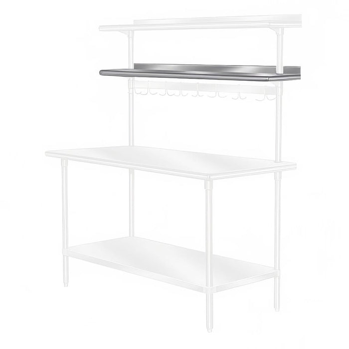 Advance Tabco PT-12R-36 36" Table Mount Shelf - 1 Deck, Rear-Mount, 12"L, Stainless-cityfoodequipment.com