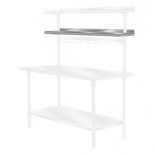 Advance Tabco PT-12R-60 60" Table Mount Shelf - 1 Deck, Rear-Mount, 12"L, Stainless-cityfoodequipment.com