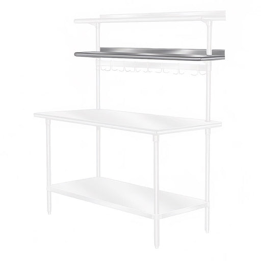 Advance Tabco PT-12R-72 72" Table Mount Shelf - 1 Deck, Rear-Mount, 12"L, Stainless-cityfoodequipment.com