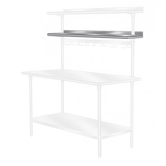 Advance Tabco PT-12R-72 72" Table Mount Shelf - 1 Deck, Rear-Mount, 12"L, Stainless-cityfoodequipment.com