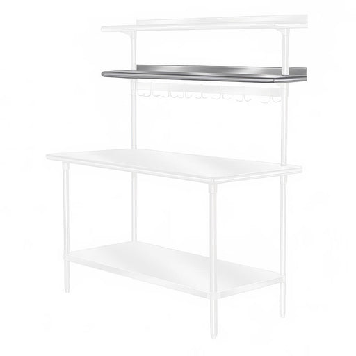 Advance Tabco PT-12R-84 84" Table Mount Shelf - 1 Deck, Rear-Mount, 12"L, Stainless-cityfoodequipment.com