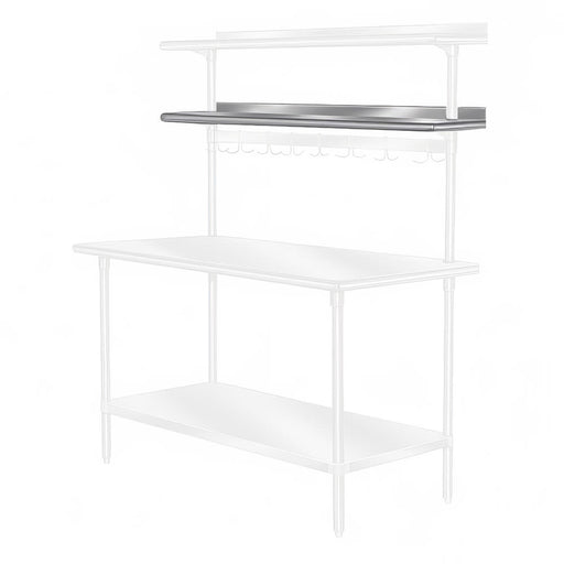 Advance Tabco PT-12R-96 96" Table Mount Shelf - 1 Deck, Rear-Mount, 12"L, Stainless-cityfoodequipment.com
