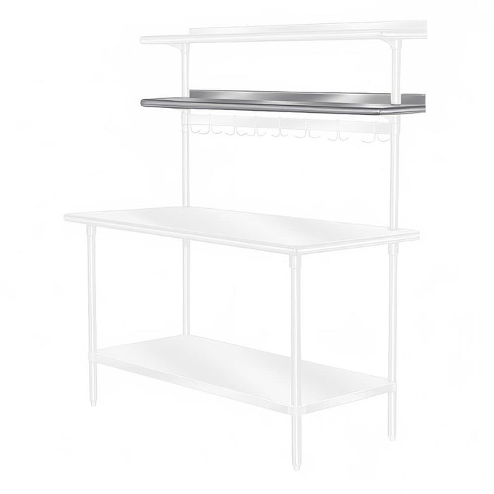 Advance Tabco PT-12R-96 96" Table Mount Shelf - 1 Deck, Rear-Mount, 12"L, Stainless-cityfoodequipment.com