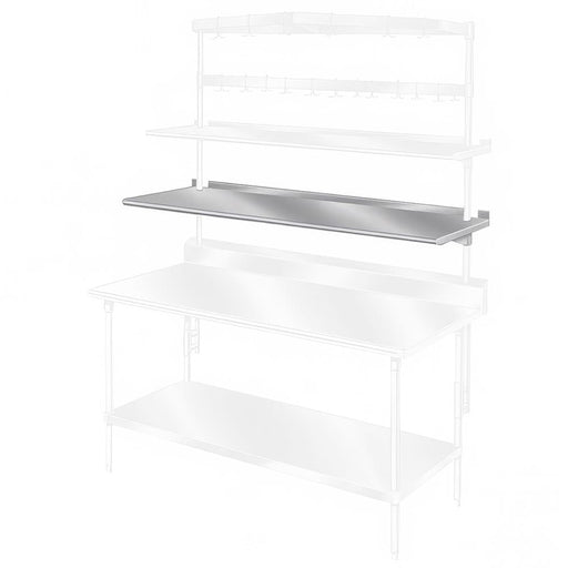 Advance Tabco PT-12S-36 36" Table Mount Shelf - 1 Deck, Splash-Mount, 12"L, Stainless-cityfoodequipment.com