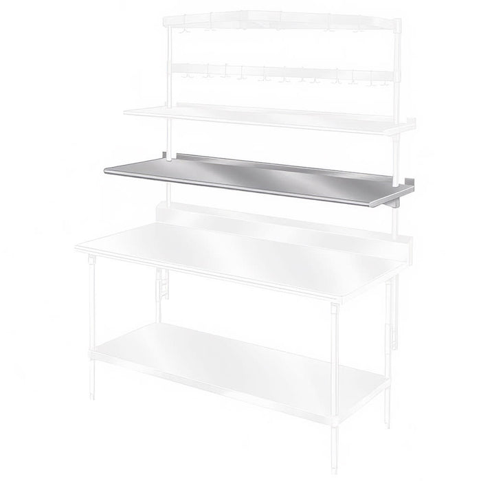 Advance Tabco PT-12S-72 72" Table Mount Shelf - 1 Deck, Splash-Mount, 12"L, Stainless-cityfoodequipment.com