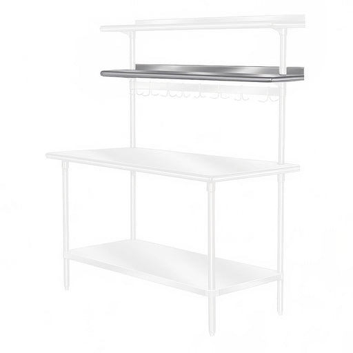 Advance Tabco PT-15R-132 132" Table Mount Shelf - 1 Deck, Rear-Mount, 15"L, Stainless-cityfoodequipment.com