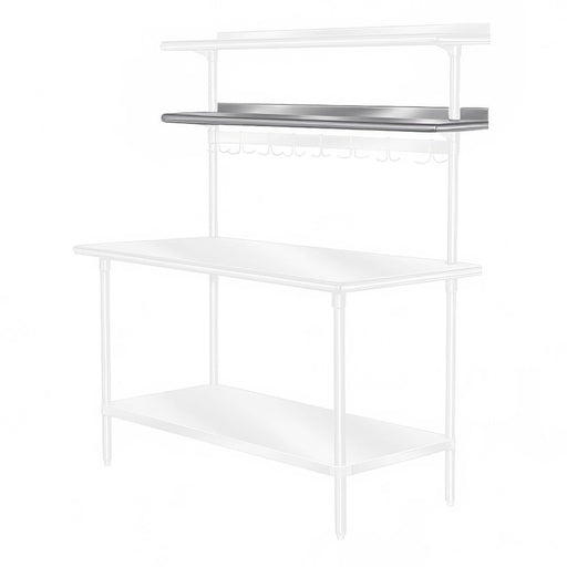 Advance Tabco PT-15R-60 60" Table Mount Shelf - 1 Deck, Rear-Mount, 15"L, Stainless-cityfoodequipment.com