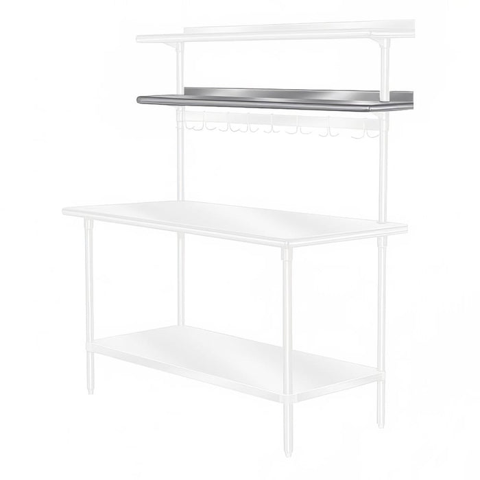 Advance Tabco PT-15R-72 72" Table Mount Shelf - 1 Deck, Rear-Mount, 15"L, Stainless-cityfoodequipment.com