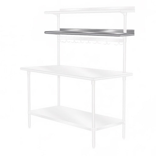 Advance Tabco PT-15R-84 84" Table Mount Shelf - 1 Deck, Rear-Mount, 15"L, Stainless-cityfoodequipment.com