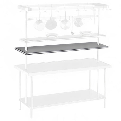 Advance Tabco PT-18-96 96" Table Mount Shelf - 1 Deck, Mid-Mount, 18"L, Stainless-cityfoodequipment.com