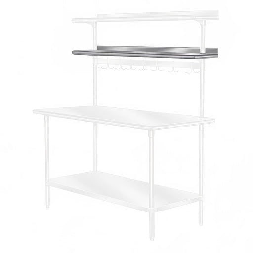 Advance Tabco PT-18R-108 108" Table Mount Shelf - 1 Deck, Rear-Mount, 18"L, Stainless-cityfoodequipment.com