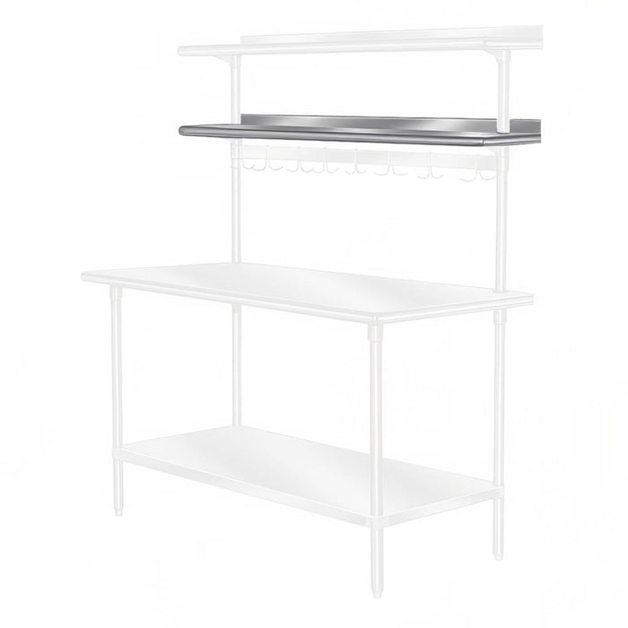 Advance Tabco PT-18R-120 120" Table Mount Shelf - 1 Deck, Rear-Mount, 18"L, Stainless-cityfoodequipment.com