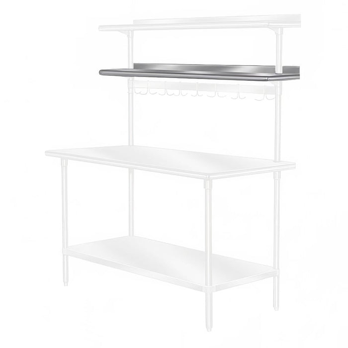 Advance Tabco PT-18R-132 132" Table Mount Shelf - 1 Deck, Rear-Mount, 18"L, Stainless-cityfoodequipment.com