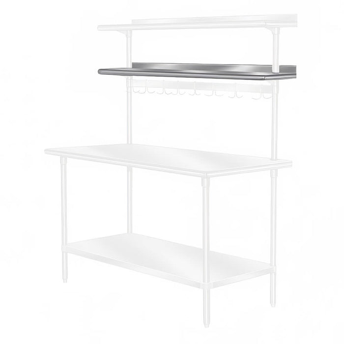 Advance Tabco PT-18R-36 36" Table Mount Shelf - 1 Deck, Rear-Mount, 18"L, Stainless-cityfoodequipment.com