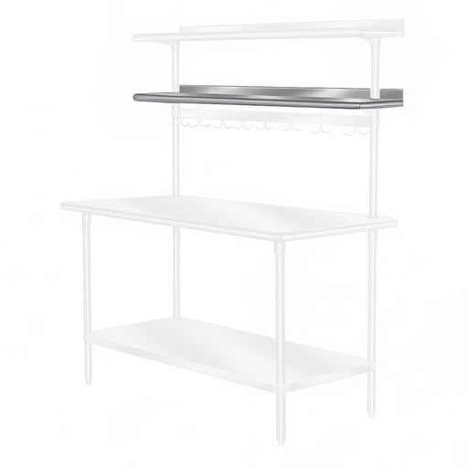 Advance Tabco PT-18R-72 72" Table Mount Shelf - 1 Deck, Rear-Mount, 18"L, Stainless-cityfoodequipment.com