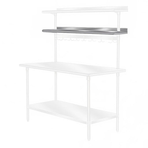 Advance Tabco PT-18R-84 84" Table Mount Shelf - 1 Deck, Rear-Mount, 18"L, Stainless-cityfoodequipment.com