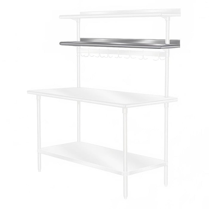 Advance Tabco PT-18R-84 84" Table Mount Shelf - 1 Deck, Rear-Mount, 18"L, Stainless-cityfoodequipment.com
