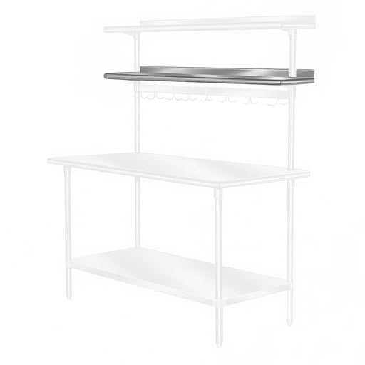 Advance Tabco PT-18R-96 96" Table Mount Shelf - 1 Deck, Rear-Mount, 18"L, Stainless-cityfoodequipment.com