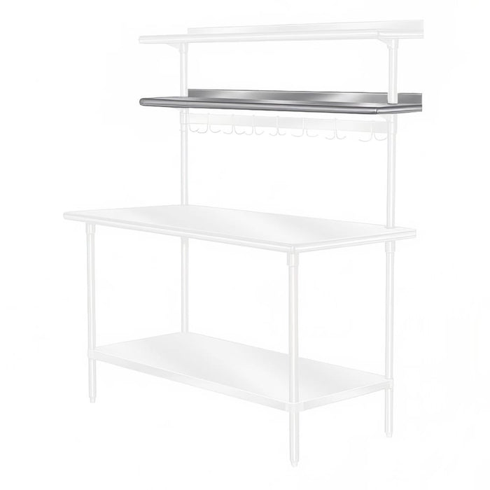 Advance Tabco PT-18R-96 96" Table Mount Shelf - 1 Deck, Rear-Mount, 18"L, Stainless-cityfoodequipment.com