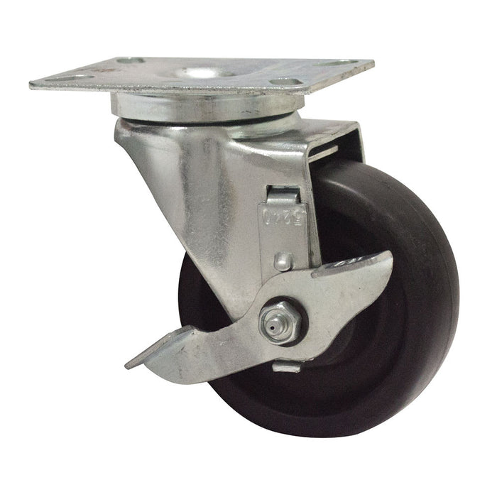Advance Tabco RA-35 4" Plate Caster w/ Brake-cityfoodequipment.com
