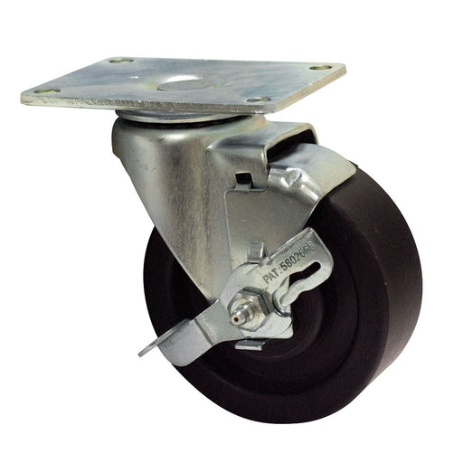 Advance Tabco RA-45 4" Plate Caster w/ Brake-cityfoodequipment.com