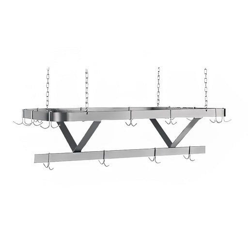 Advance Tabco SC-84 84" Ceiling-Mount Pot Rack w/ (18) Double Hooks, Steel-cityfoodequipment.com
