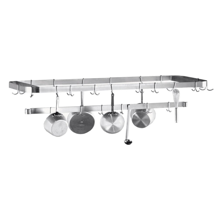 Advance Tabco SCT-96 96" Table-Mount Pot Rack w/ (18) Hooks, Stainless Steel-cityfoodequipment.com