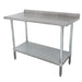 Advance Tabco SFLAG-240-X 30" 16 ga Work Table w/ Undershelf & 430 Series Stainless Top, 1 1/2" Backsplash-cityfoodequipment.com