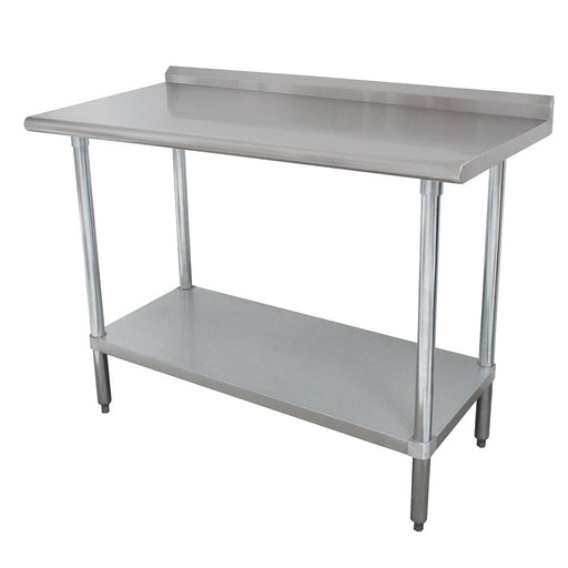 Advance Tabco SFLAG-242-X 24" 16 ga Work Table w/ Undershelf & 430 Series Stainless Top, 1 1/2" Backsplash-cityfoodequipment.com