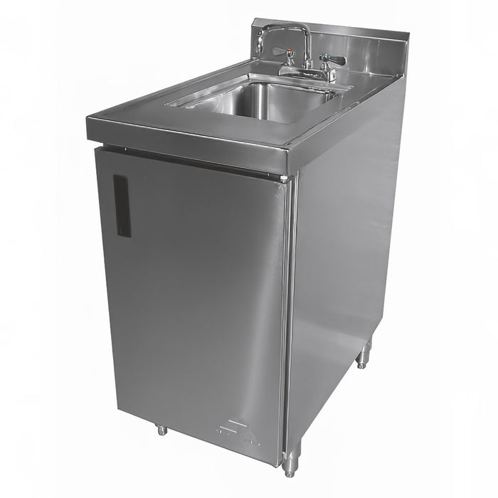 Advance Tabco SHK-180 Cabinet Base Commercial Hand Sink w/ 14"L x 10"W x 10"D Bowl-cityfoodequipment.com