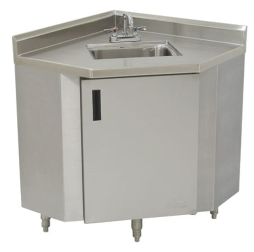 Advance Tabco SHK-2441 Cabinet Base Commercial Hand Sink w/ 16"L x 20"W x 12"D Bowl, Basket Drain-cityfoodequipment.com