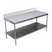 Advance Tabco SPS-247 84" Poly Top Work Table w/ 6" Backsplash & 5/8" Top, Stainless Base, 24"D-cityfoodequipment.com