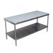 Advance Tabco SPT-307 84" Poly Top Work Table w/ 5/8" Top, Stainless Base, 30"D-cityfoodequipment.com