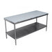 Advance Tabco SPT-308 96" Poly Top Work Table w/ 5/8" Top, Stainless Base, 30"D-cityfoodequipment.com