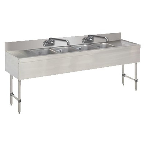 Advance Tabco SLB-84C 4-Compartment Sink w/ 10"L x 14"W Bowl, 10" Deep-cityfoodequipment.com