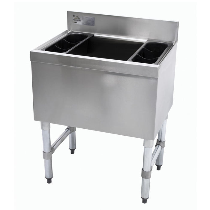 Advance Tabco SLI-12-36-10 36" Underbar Basics™ Cocktail Station w/ 119 lb Ice Bin, Stainless Steel-cityfoodequipment.com