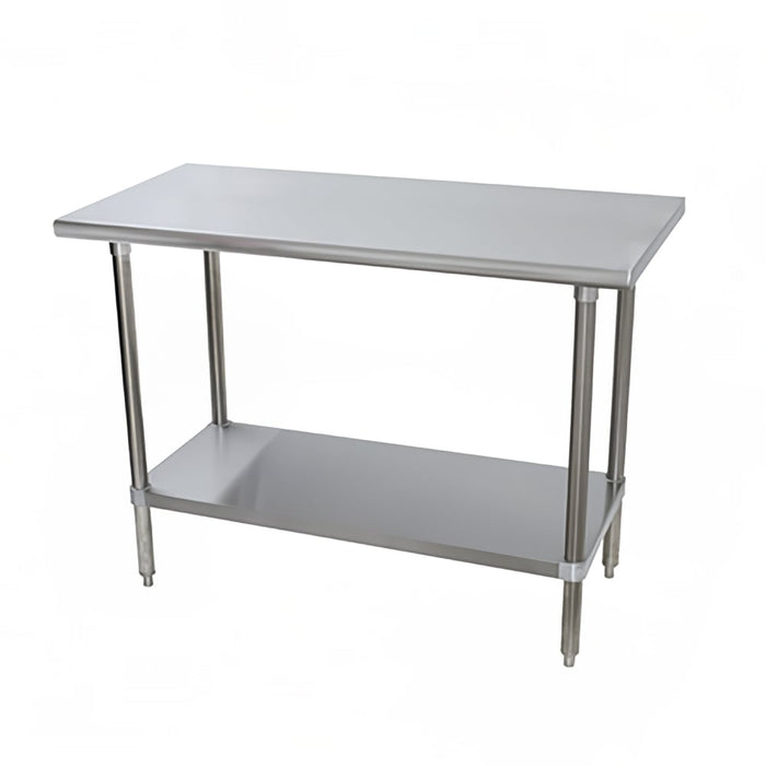 Advance Tabco SLAG-362-X 24" 16 ga Work Table w/ Undershelf & 430 Series Stainless Flat Top-cityfoodequipment.com